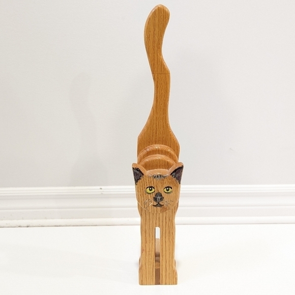 Other - 𝅺cat wood door stopper 19.5”